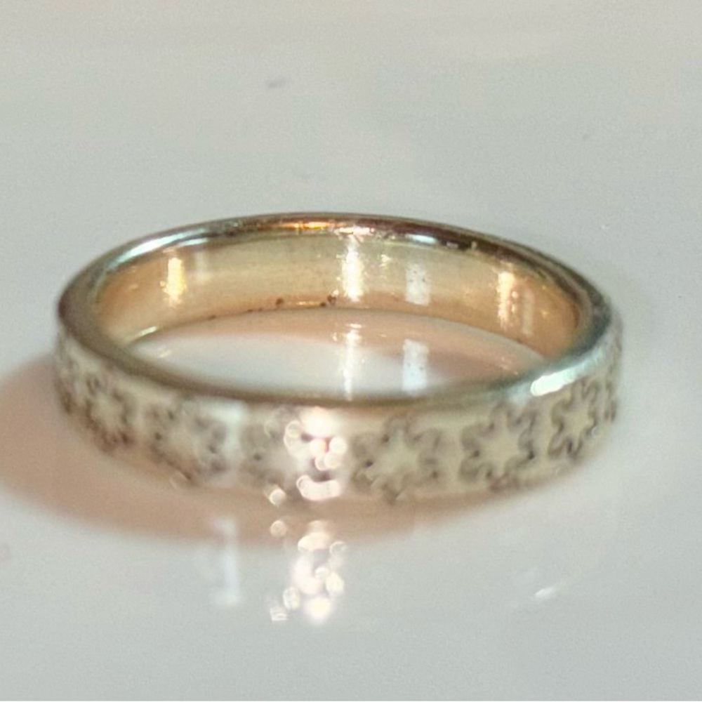 Sterling Silver “C Stack” Signed Ring With Little… - image 4